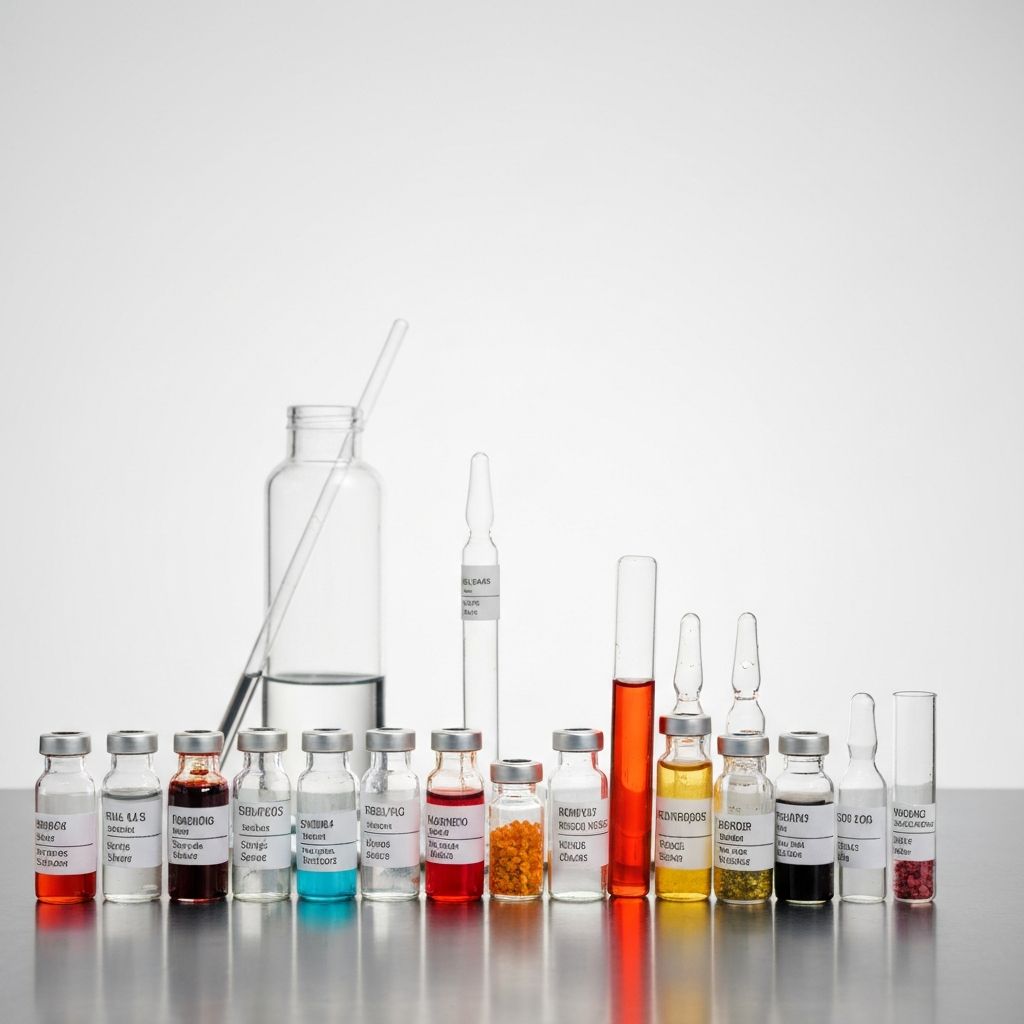 Verschiedene Duftprofile arrangiert nach Intensität und Charakter